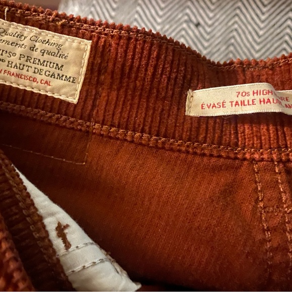 Levi's Deep Rust Corduroy Trousers - Picture 7 of 7